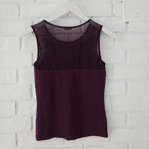 Dark Purple w/ Lace Tank Top - Picture 3 of 3